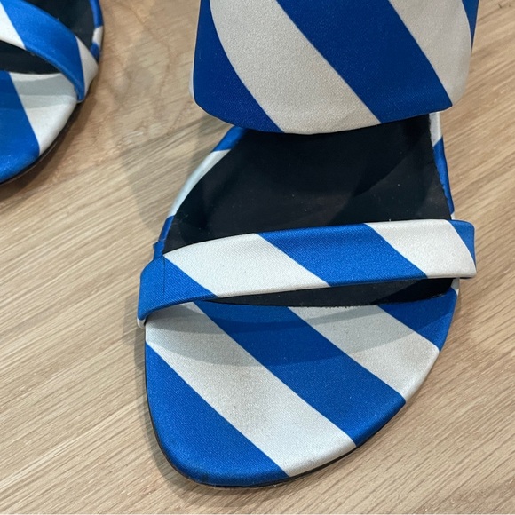 Dries Van Noten Striped mules blue and white, size 7.5 - Picture 9 of 9